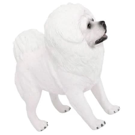 Raindrops White PVC Simulation Dog Model for Home Decoration Cute Puppy Figurine Perfect Gift 3.5 Inches, Size: 5.2 x 4.3 x 1.7