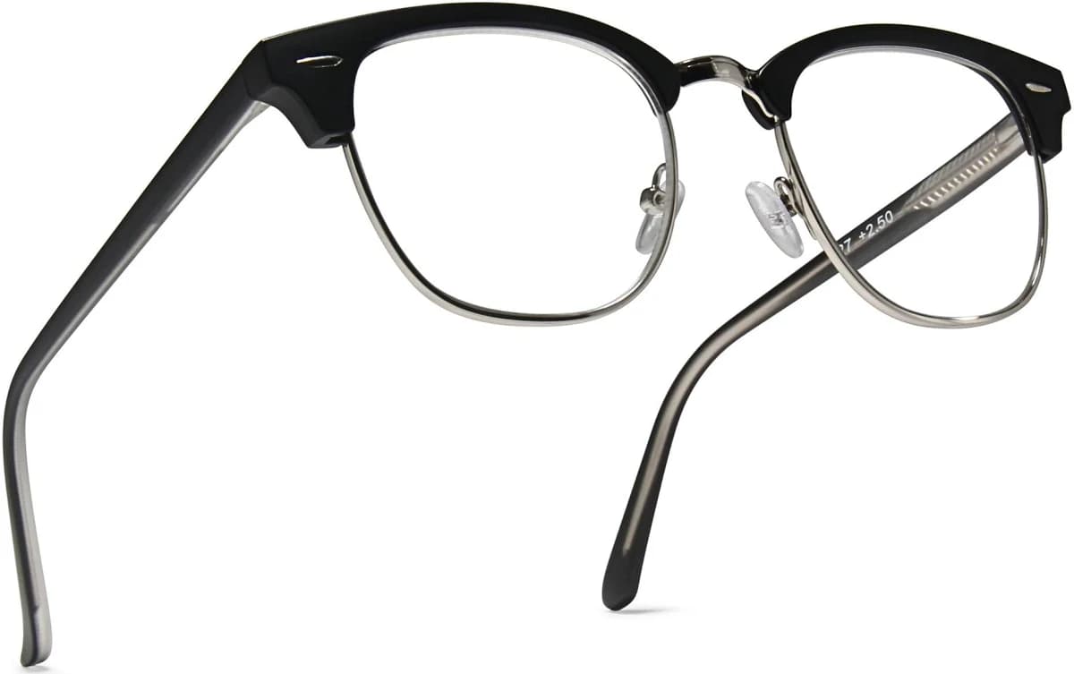 Gold Wire Rim Retro Browline Light Reading Glasses