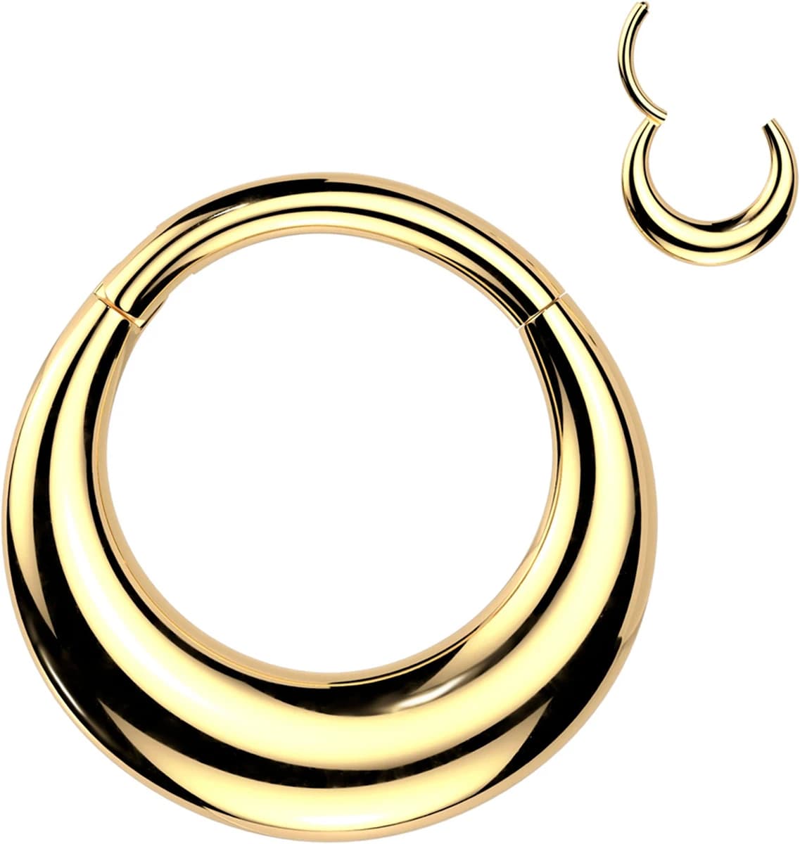 Simplicity 3/8 Simplicity Stainless Steel Hinged Septum Nose Ring