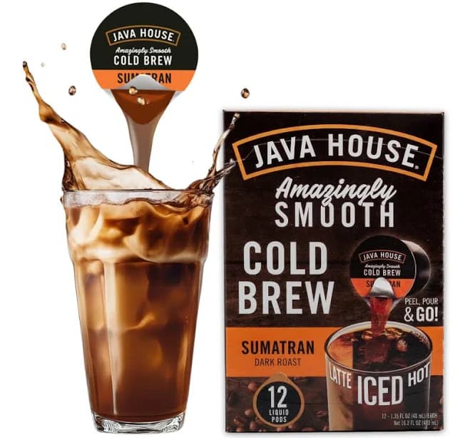 Java House Cold Brew Coffee Concentrate Single Serve Liquid Pods