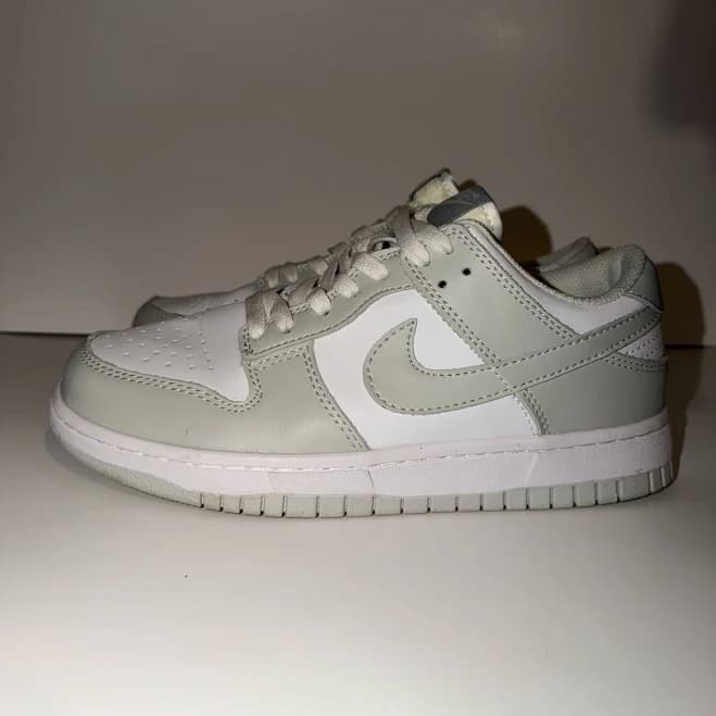 Nike Mens Phantom Black Coral Pale Dunk Low Leather Low-Top Trainers 10