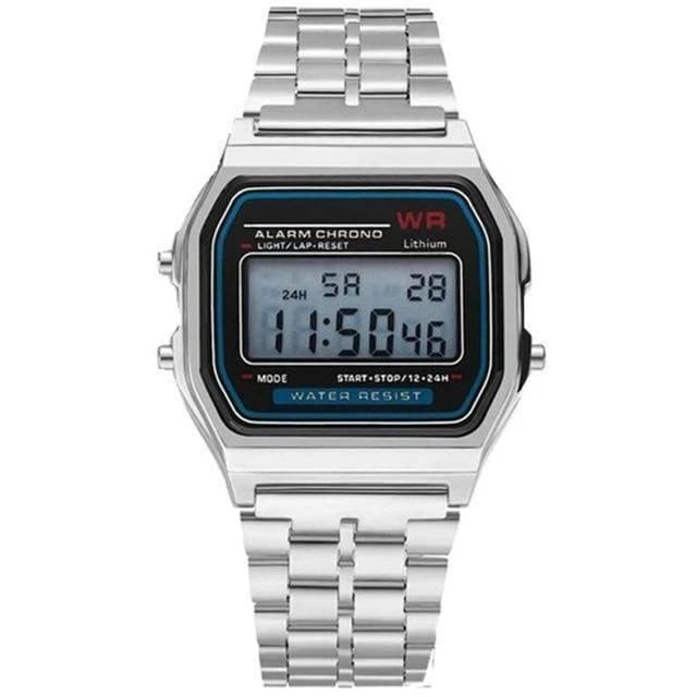 Casio A158wa-1df Men's Women's Unisex Vintage Classic Steel Alarm