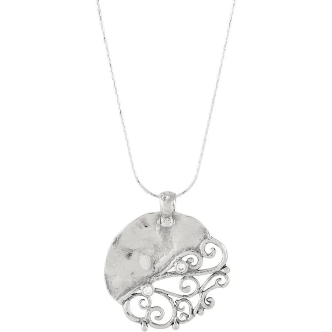 Silpada Sterling Silver White Cubic Zirconia Open Ending Pendant Necklace