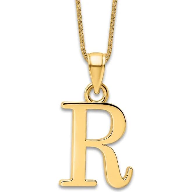 Jared 14K Yellow Gold Initial R Necklace