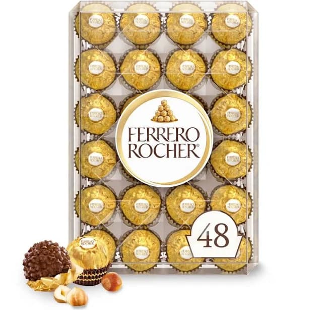 Ferrero Rocher Premium Milk Chocolate Hazelnut 48 ct.