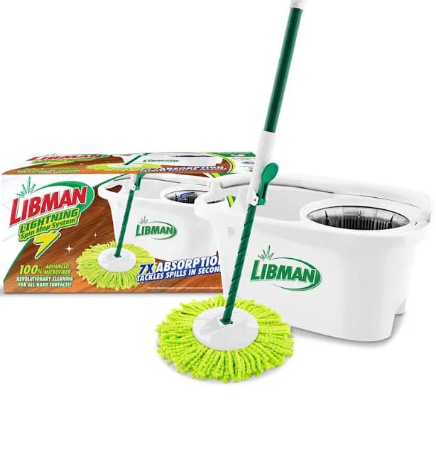 Libman Microfiber All-in-One Lightning Spin Mop System