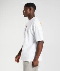 Gymshark GS10 Year Oversized T-Shirt - White | Gymshark