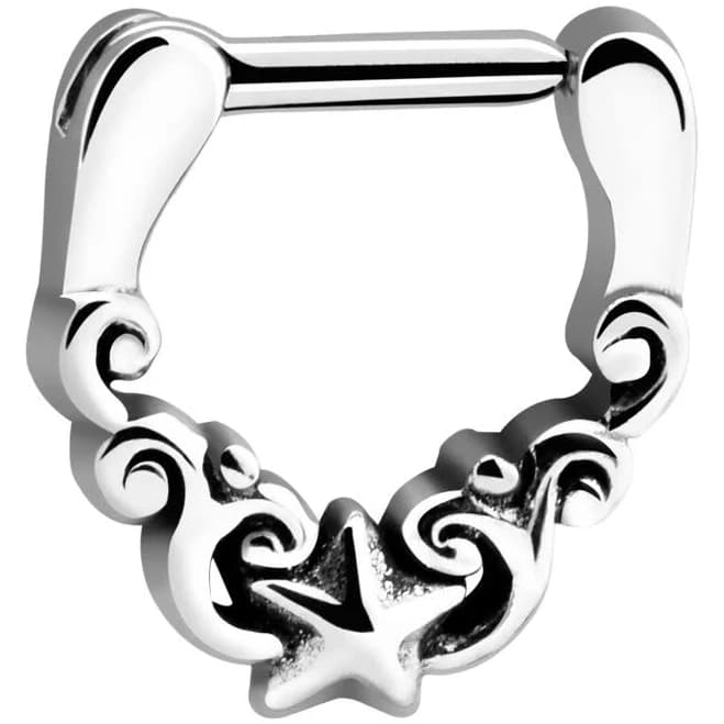 Surgical Steel Star Septum Clicker