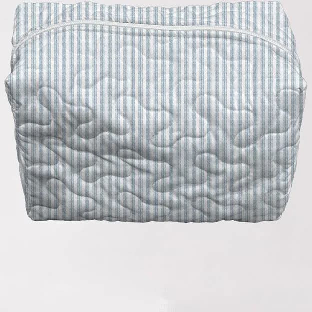 Ida Mae Home Ticking Stripe Quilted Makeup Bag