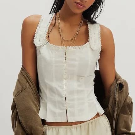Free People Bridgette Corset Peplum Top