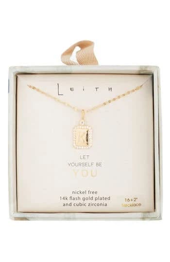Leith Initial Pendant Necklace