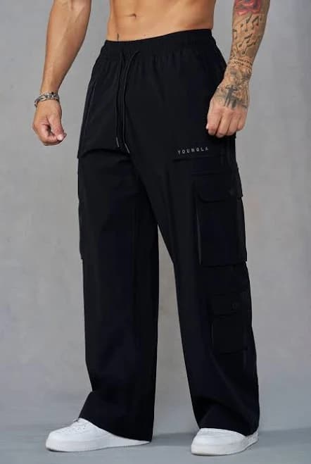 YoungLA Men's 2023 Baggy Gym Cargos