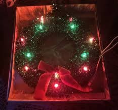GE General Electric Merry Midget Lighted Christmas Wreath Original Box Vintage | eBay