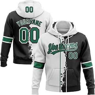 Customized Pullover Hoodies for Men Women Youth, Personalized Sports Hooded Sweatshirts Printed Name Number Logo