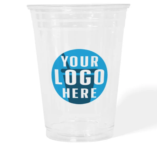 100/Pack 10 oz. Custom Printed Recyclable Plastic Cups