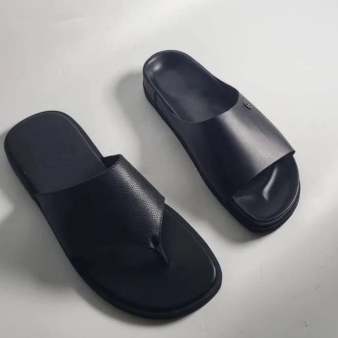 Men's Minimalist Leather Slide Barefoot Sandals