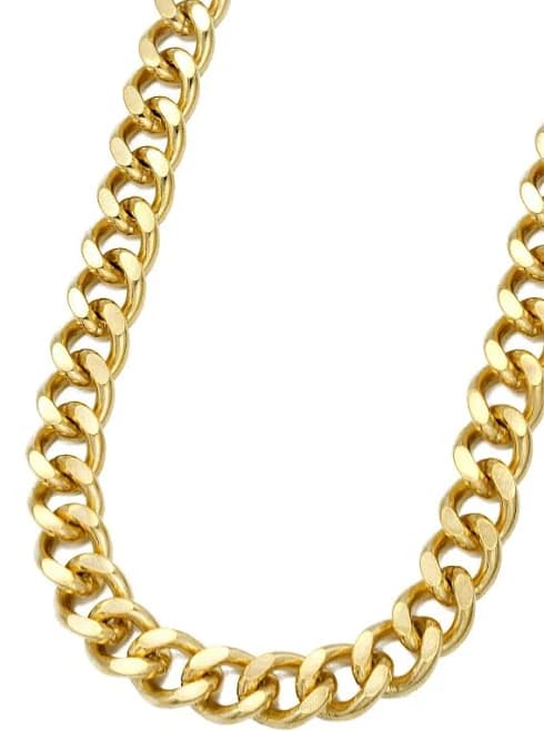 Gold Plated Mens Cuban Curb Chain