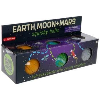 Aurora Toys Earth, Moon, and Mars Balls