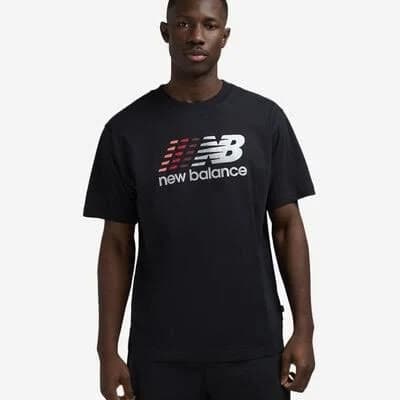 New Balance Men's Center Multi Color Logo T-Shirt