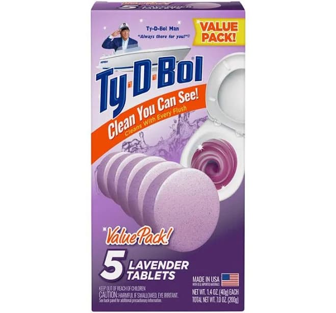 Ty-D-Bol Lavender Toilet Bowl Cleaner Tablets Value Pack