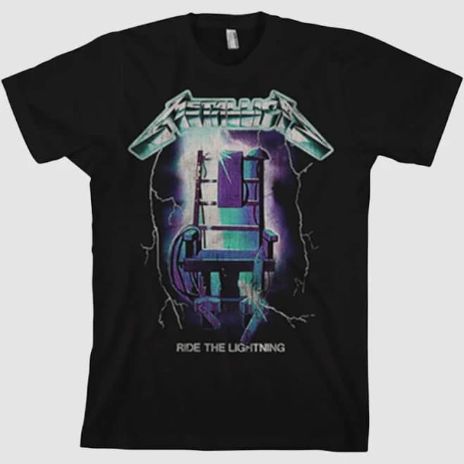 Metallica Ride The Lightning Tracks T-shirt