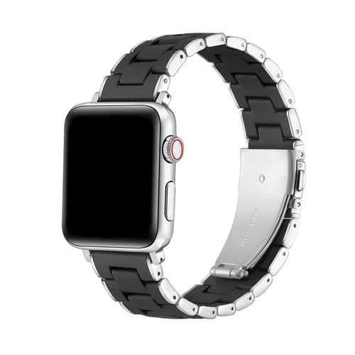 Posh Tech Orla Silicone Steel Band for Apple Watch