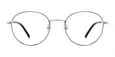 Spade Round Eyeglasses Frame - Black