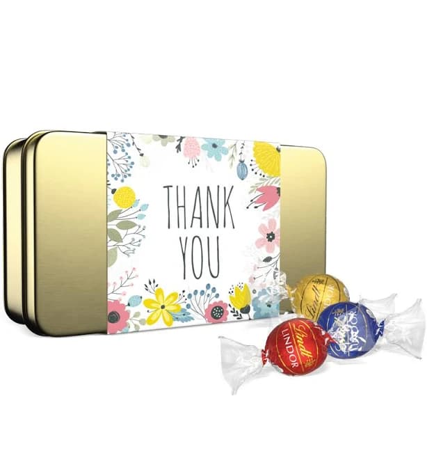Lindt Assorted Lindor Truffles Thank You Gift Tin
