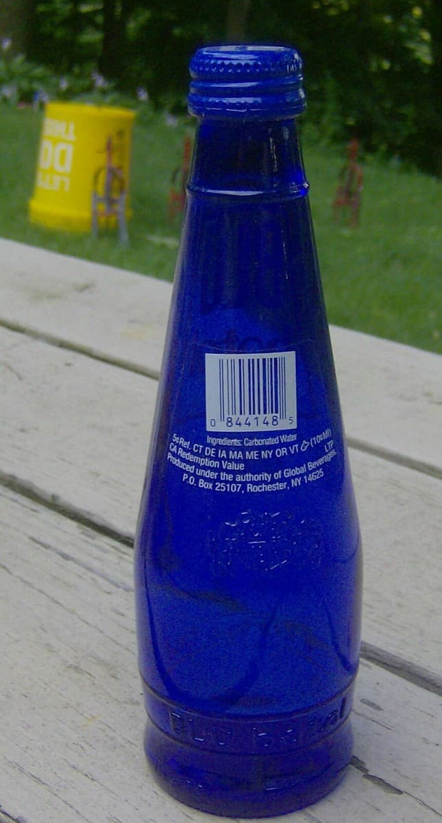 RARE vintage 1990s BLU BOTOL sparkling water Cobalt Glass soda bottle Rochester | eBay