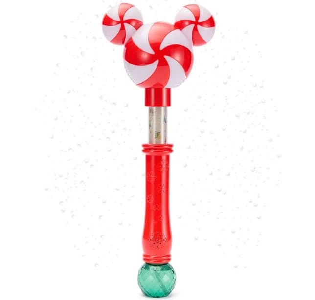 Official Disney Store Mickey Mouse Icon Peppermint Swirl Holiday Scented Bubble Wand