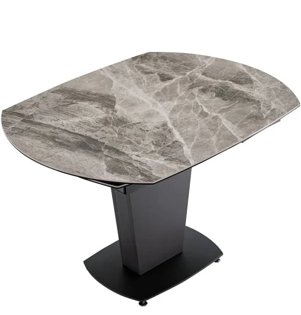 2417 Marble Rectangular Extendable Dining Table Grey Taupe 2417TABLEBROWN - ESF Furniture