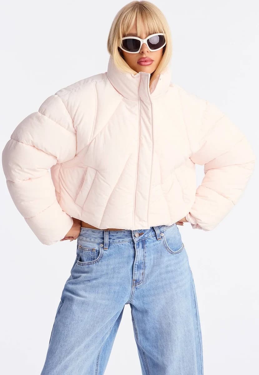 Fashion Nova Women's Kendall Cropped Puffer Jacket