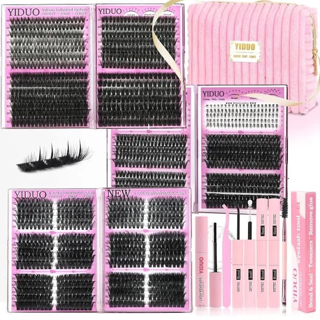 Yiduo Lash Cluster Kit Makeup Bag Set 1686pcs