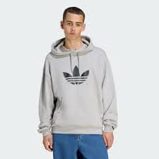 adidas ADICOLOR TREFOIL HOODIE - Grey | Free Shipping with adiClub