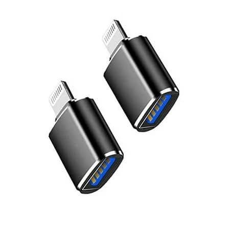 Apple Lightning Male to USB3.0 Female Adapter OTG Cable 2 Pack