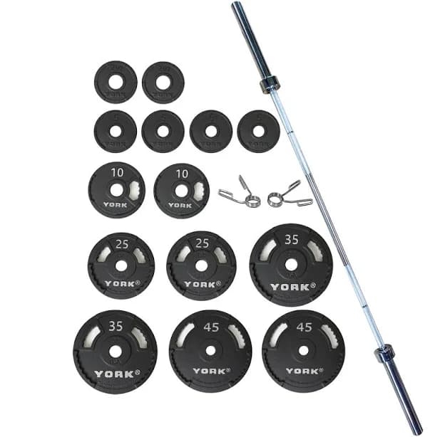 york barbell York G-2 Cast Iron Olympic Plate Set