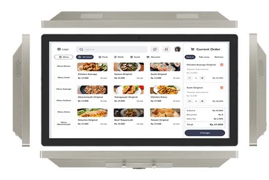 GK-KDS2489T 24-inch stainless steel all-in-one tablet PC for Restaurant KDS & Factory Floors