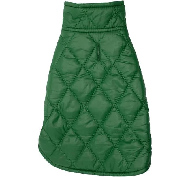 Green Puffer Dog Coat