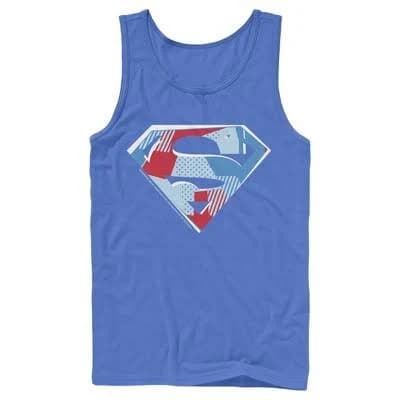 Superman Men's Cutout Chest Logo Tank Top