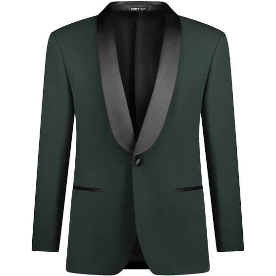 Slim Fit Satin Tuxedo with Black Lapel