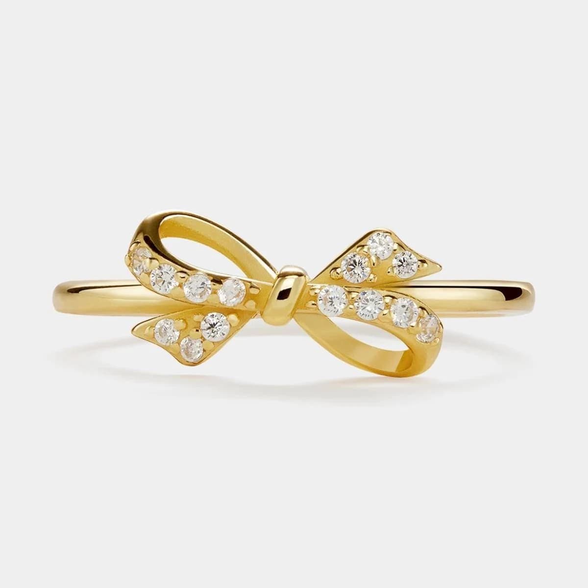 perimade & co. Dainty Bow Tie Stacking Band Ring