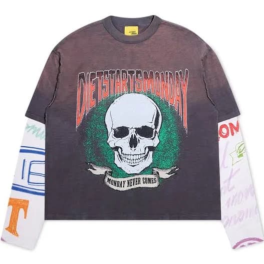 Vintage Double Layer Skull Tee