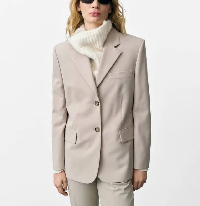 MANGO Women's Structured Straight-Fit Blazer