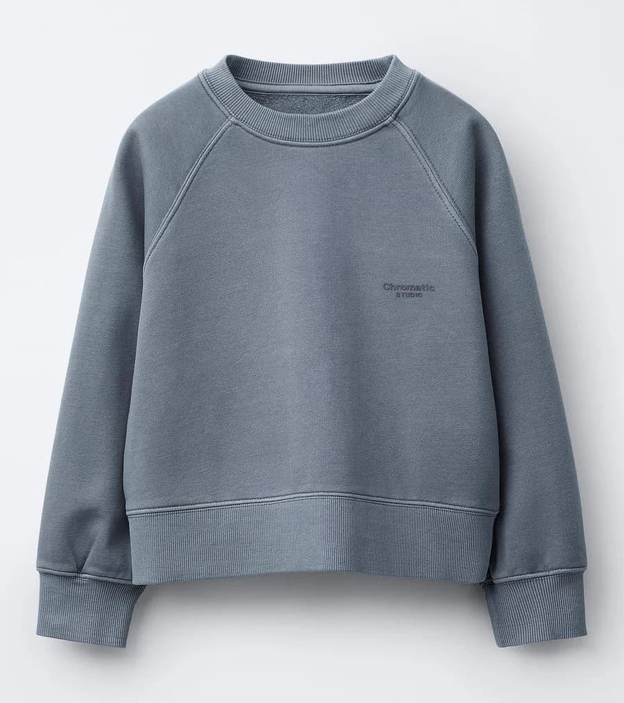 Zara Kids Washed Effect Text Sweatshirt