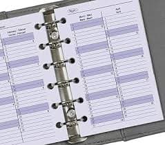 Kalpa 6 Ring Diary Refill Personal Organiser Full Calendar 2024 2025 2026 Pockets B7 1 Week on 2 Pages : Amazon.com.be: Office Products
