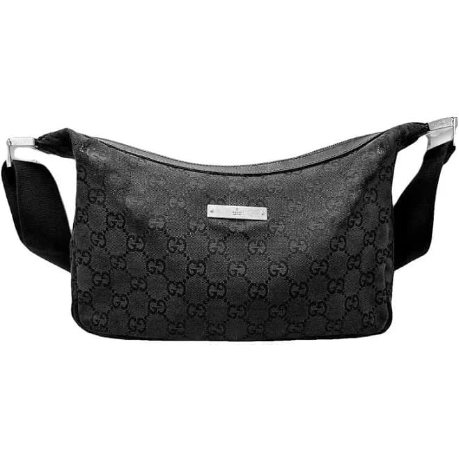 Gucci Gg Canvas & Leather Hobo Bag