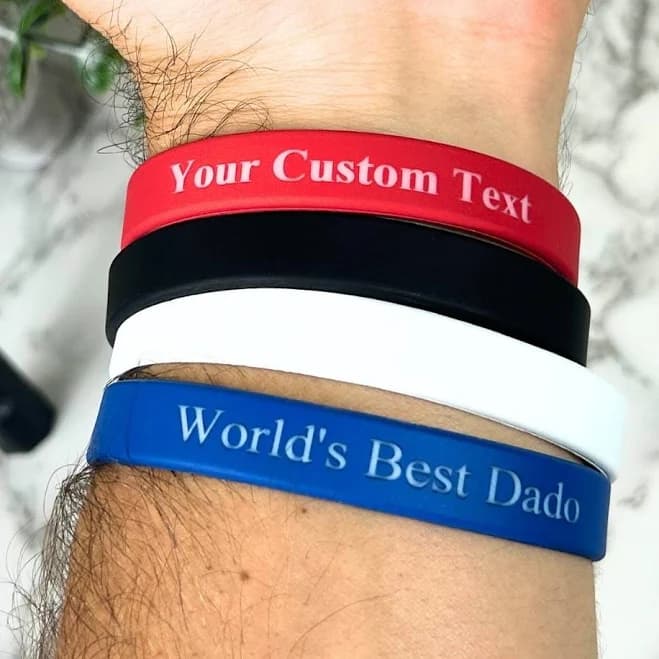 Custom Text Silicone Wristbands