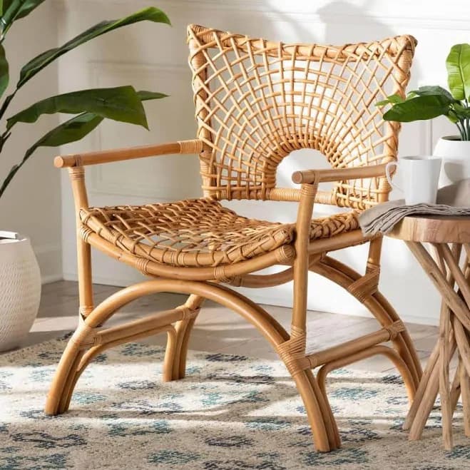 Baxton Studio Bali & Pari Mamba Arm Chair