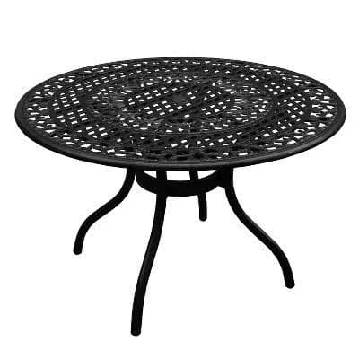 Oakland Living 48" Ornate Mesh Aluminum Round Patio Dining Table