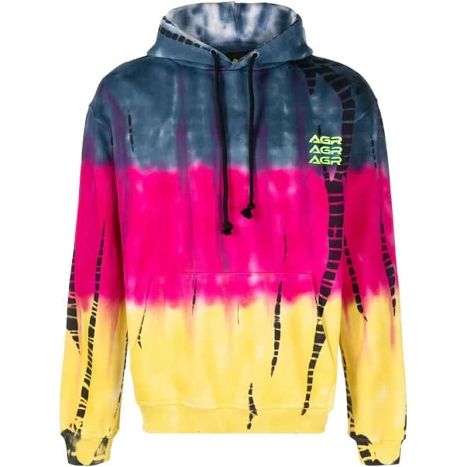 Milano Fragranze Tie-Dye Print Cotton Hoodie